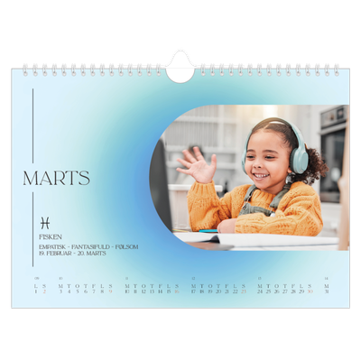 Fotokalender A4 — Astrologi gradient [Marts]