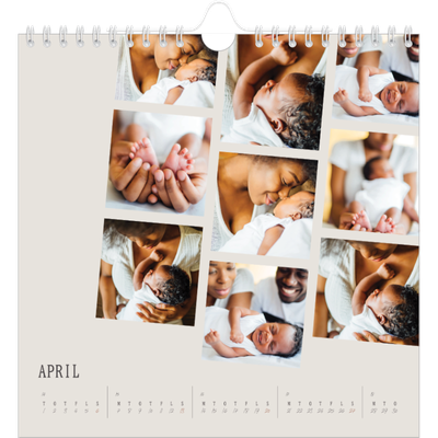 Årskalender kvadratisk — Dynamiske billeder [April]