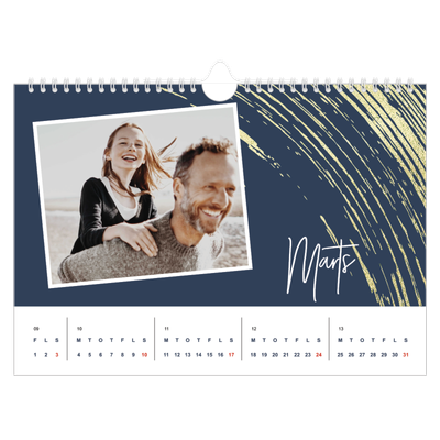 Fotokalender A4 — Gylne penselstrøk [Marts]