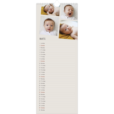 Køkkenkalender  — Dynamiske billeder [Marts]