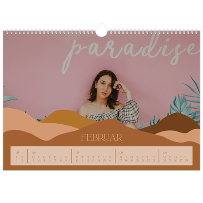 A3 Foto Kalender — Neutrale bjerge [Februar]