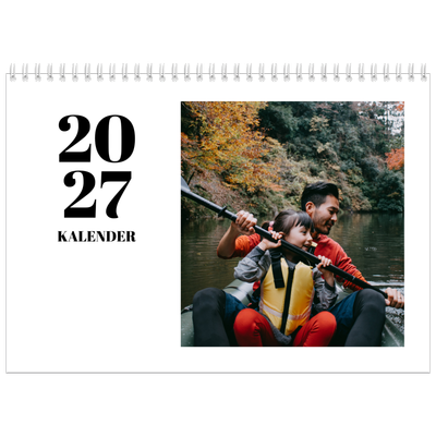 Fotokalender A4 dobbelt (30 x 40 cm) — Serif og øjeblikke [kalender forside]