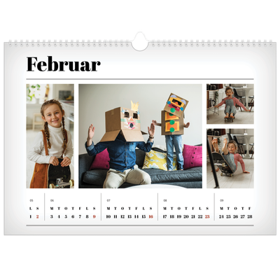A3 Foto Kalender — Avisstil [Februar]