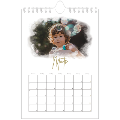 A5 Foto Kalender — Diffuse billederammer [Marts]
