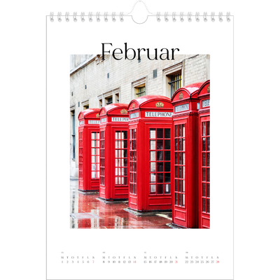 Fotokalender A4 (20 x 30 cm) — Min rejseskildring [Februar]