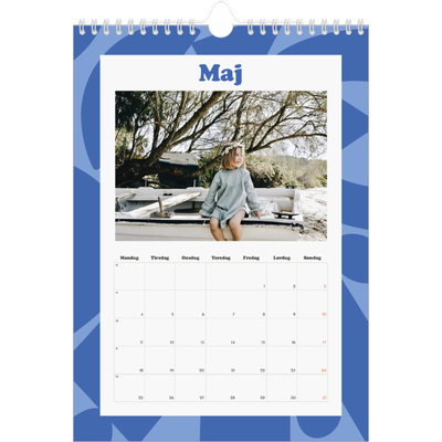 Fotokalender A4 (20 x 30 cm) — Farveglad mønster [kalender forside]