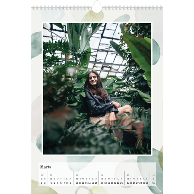 Årskalender A3 — Akvarelspot [Marts]