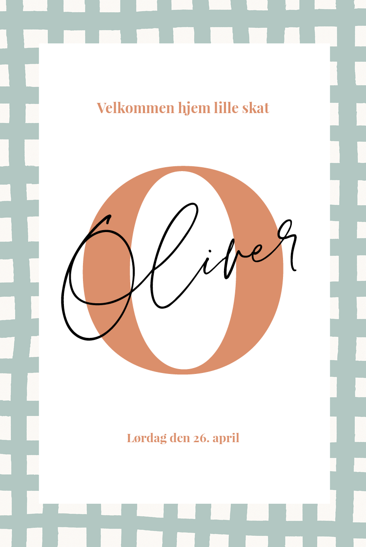 Invitationer — Patchwork initial