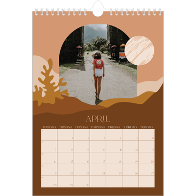 Fotokalender A4 (20 x 30 cm) — Neutrale bjerge [April]