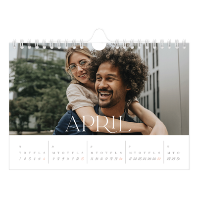 A5 Foto Kalender — Store billeder [April]