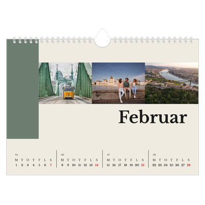 Fotokalender A4 — Verdens seværdigheder [Februar]