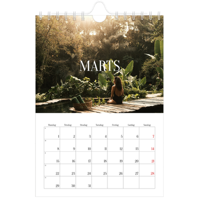 A5 Foto Kalender — Endeløs flugt [Marts]
