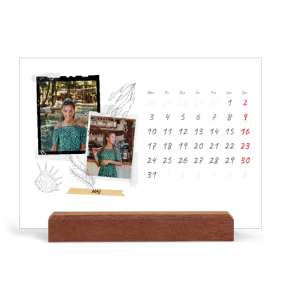 Staffeli kalender - liggende  — Scrapbook stil [kalender forside]