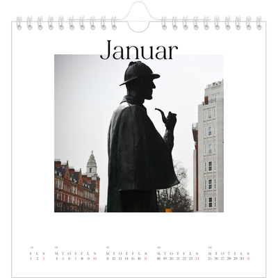 Årskalender kvadratisk — Min rejseskildring [Januar]