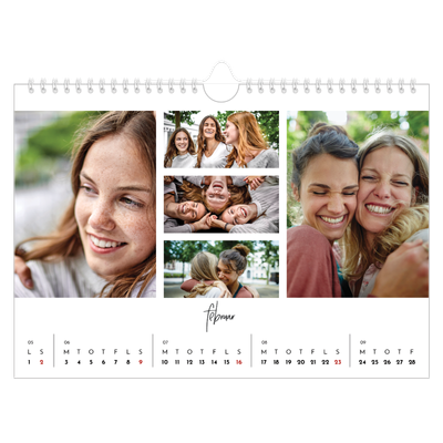 Fotokalender A4 — Billedcollage [Februar]