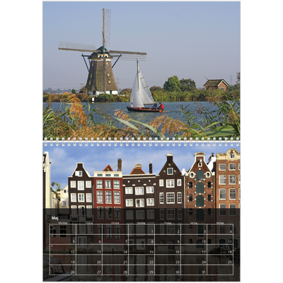 Fotokalender A4 dobbelt (30 x 40 cm) — Transparent kalender [kalender forside]