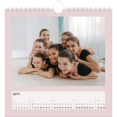 Årskalender kvadratisk — Neo Scandi [April]