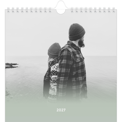 Årskalender kvadratisk — Grønn gradering [kalender forside]