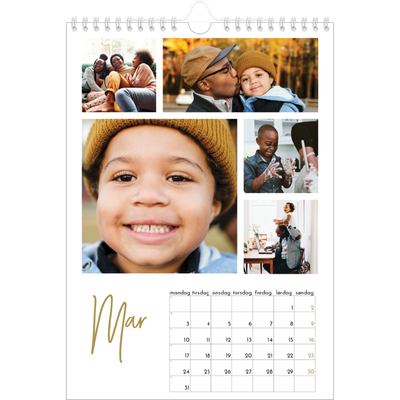 Fotokalender A4 (20 x 30 cm) — Håndskrevet måned [Marts]