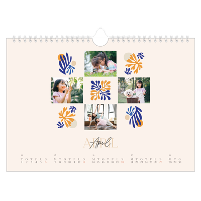 Fotokalender A4 — Minimalistisk koral [kalender forside]