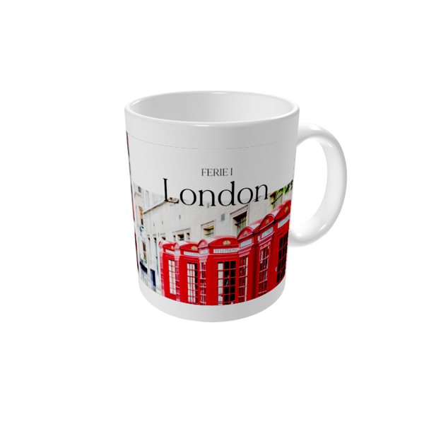 Krus med billede — Min rejseskildring - London