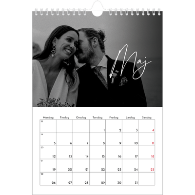 Fotokalender A4 (20 x 30 cm) — Elegant skrift [kalender forside]