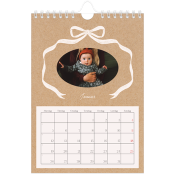 A5 Portræt — Ramme med sløjfe