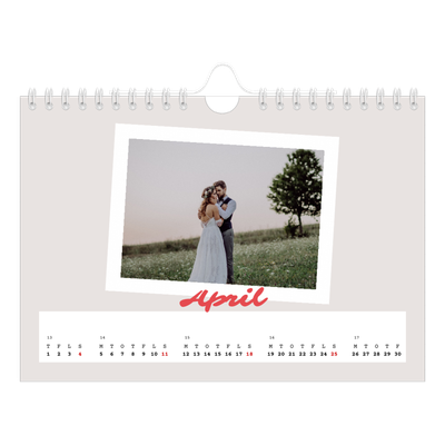A5 Foto Kalender — Signeret tryk [April]