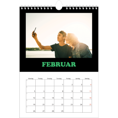 Fotokalender A4 (20 x 30 cm) — Sjov type [Februar]