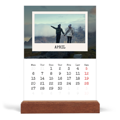 Staffeli kalender - stående  — Portrætudgaven [April]