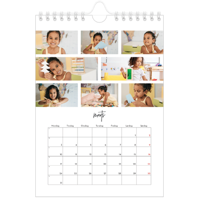 A5 Foto Kalender — Billedcollage [Marts]