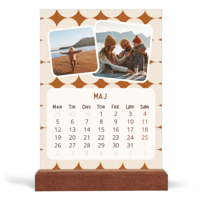 Staffeli kalender - stående  — Retro mønstre [kalender forside]