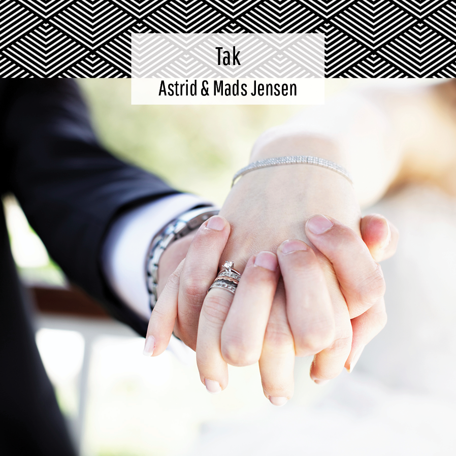 Takkekort — Ensfarvet geometrisk