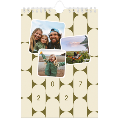 A5 Foto Kalender — Retro mønstre [kalender forside]