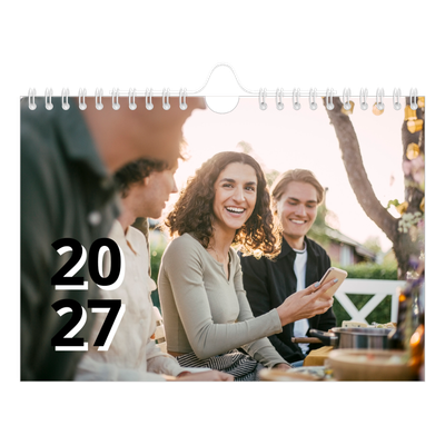 A5 Foto Kalender — Bogstav og tal [kalender forside]