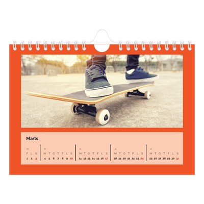 A5 Foto Kalender — Skarpe farver [Marts]