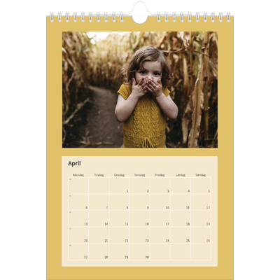 Fotokalender A4 (20 x 30 cm) — Jordfarver [April]