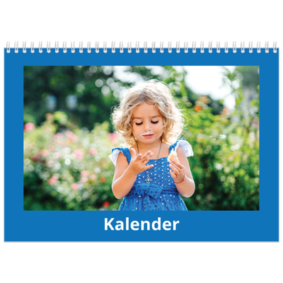 Fotokalender A4 dobbelt (30 x 40 cm) — Stilrene farver [kalender forside]