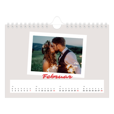A5 Foto Kalender — Signeret tryk [Februar]