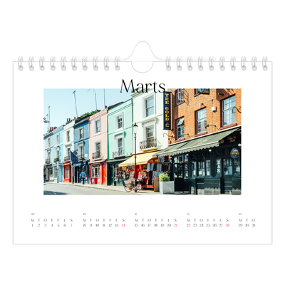A5 Foto Kalender — Min rejseskildring [Marts]