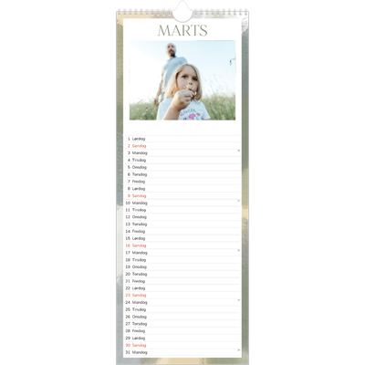 Køkkenkalender  — Pensleffekt [Marts]