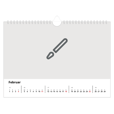 Fotokalender A4 — Design selv [Februar]