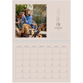 Fotokalender A4 dobbelt — Enkel botanisk