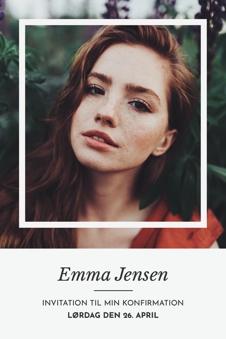 Invitationer — Indrammet billede