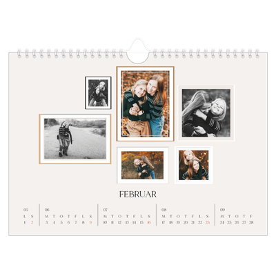 Fotokalender A4 — Billedvæg [Februar]