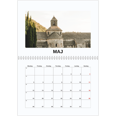 Fotokalender A4 dobbelt (30 x 40 cm) — Simpelt billede [kalender forside]