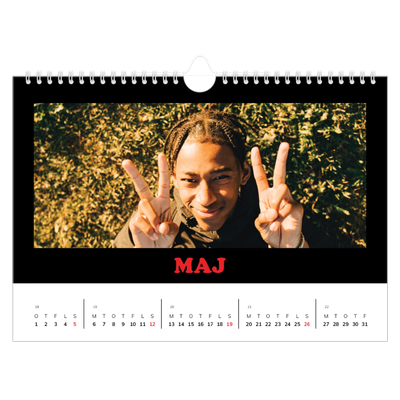 Fotokalender A4 — Sjov type [kalender forside]