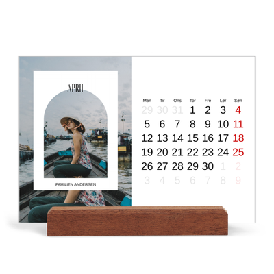Staffeli kalender - liggende  — Den åbne bue [April]