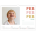 A3 Foto Kalender — Farverige fonter [Februar]