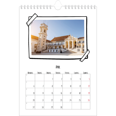 Fotokalender A4 (20 x 30 cm) — Albums øjeblik [April]